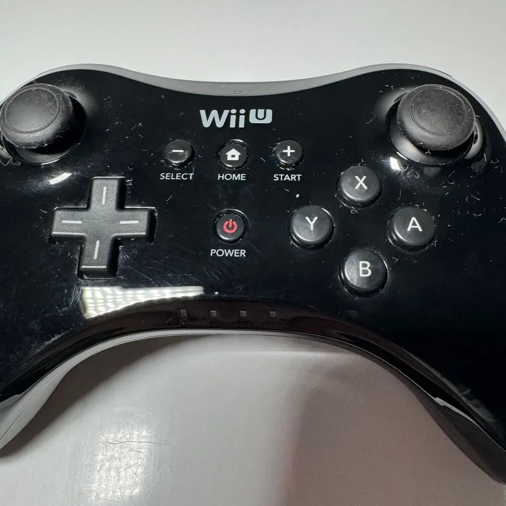 Nintendo Wii U Pro Black Wireless Controller And Charger Official OEM WUP-005